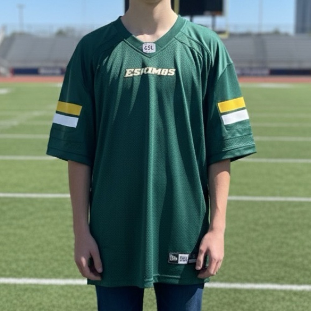 CFL Edmonton Eskimos jersey by New Era Size XL 18/20 - NWT